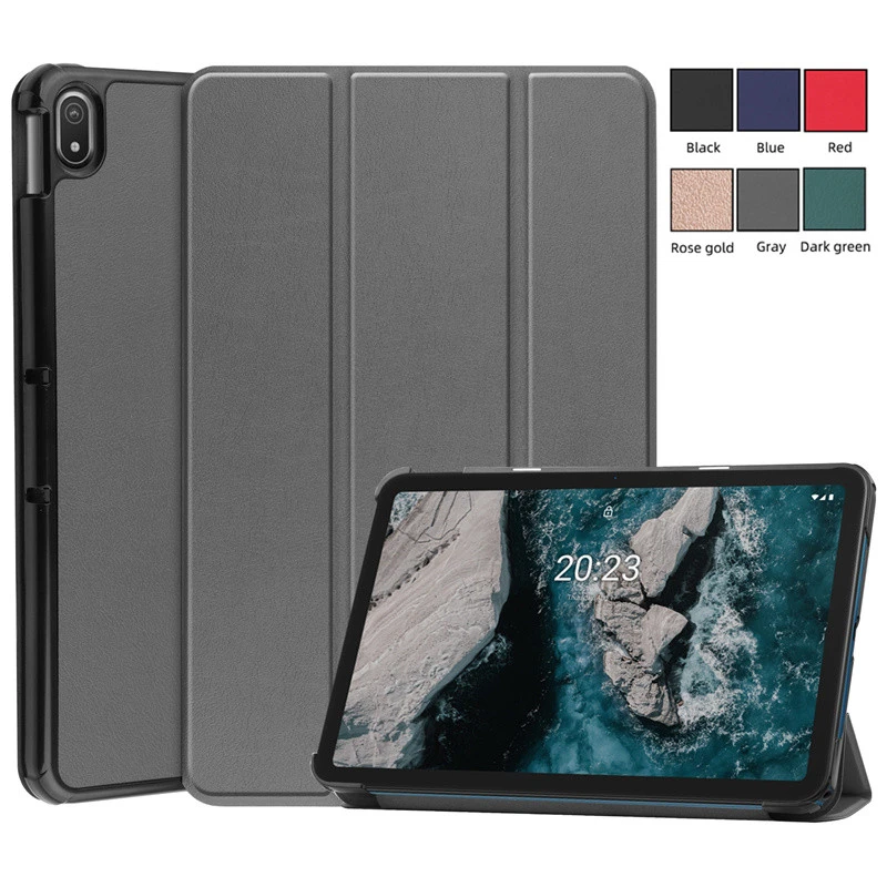 Tablet Case Book PU Leather for Nokia T20, Black