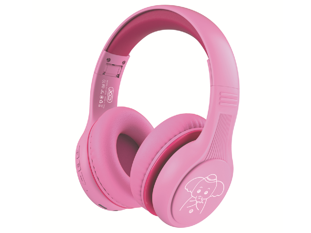 XO Bluetooth Headphones Kids, BE26 stereo, Pink