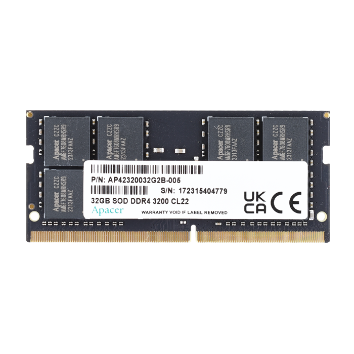 .8GB DDR4-  3200MHz   Apacer PC25600,  CL22, 288pin DIMM 1.2V