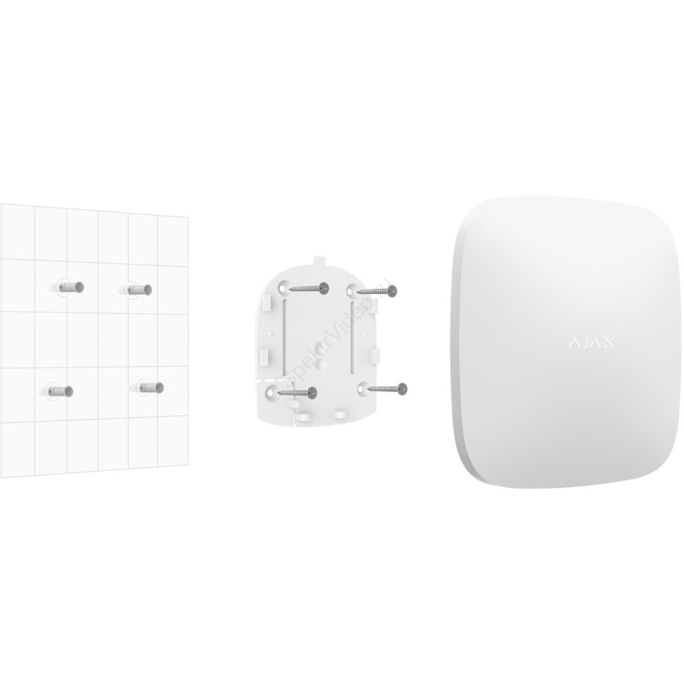 Ajax Wireless Security Hub Plus, White, 3G, Ethernet, Wi-Fi, Video streaming