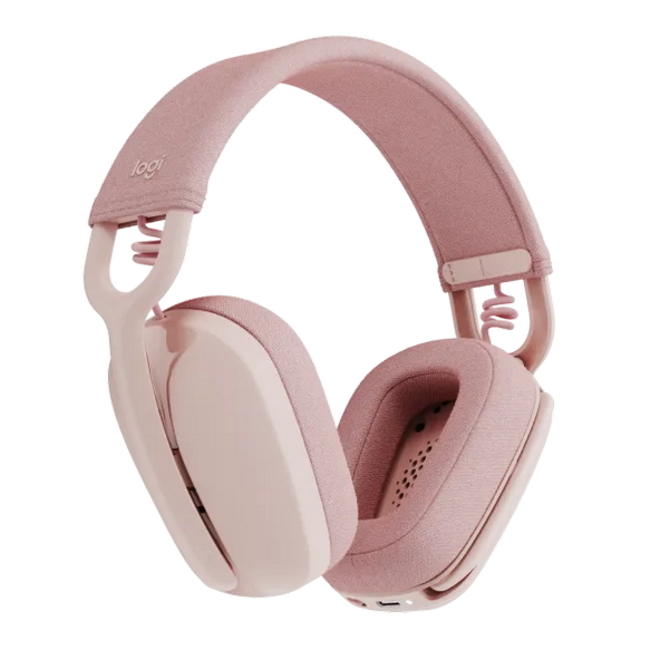 Wireless Headset Logitech Zone Vibe 100, 40mm driver, 20-20kHz, 118db, Dual mic, Bluetooth, Rose