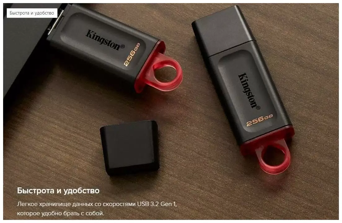 256GB  USB3.2 Flash Drive Kingston DataTraveler Exodia (DTX/256GB), Black, Plastic, Classic Cap