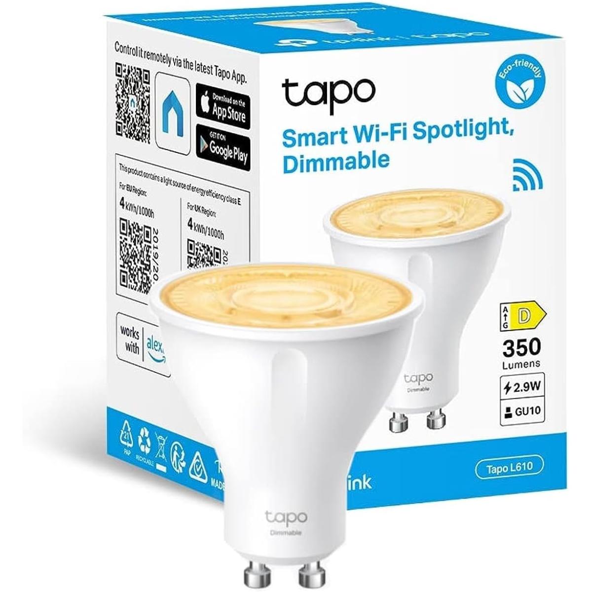TP-LINK "Tapo L610", Smart Wi-Fi LED Bulb with Dimmable Light, GU10, 2700K, 350lm