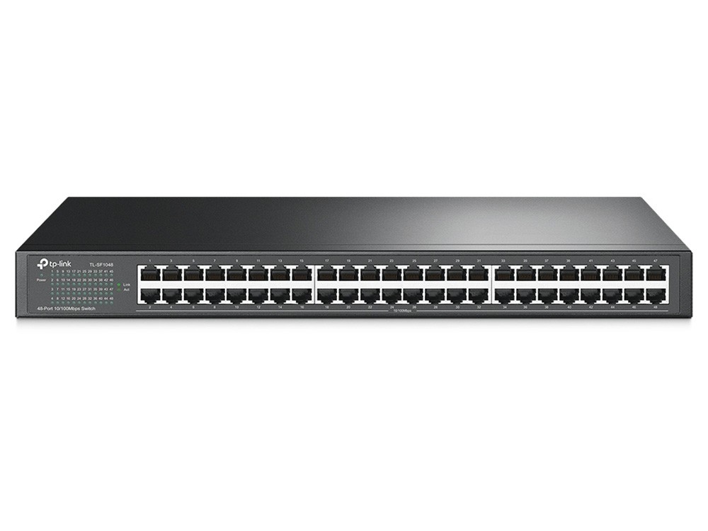 48-port 10/100Mbps Switch  TP-LINK "TL-SF1048", 1U 19" Rack Mount, Metal Case