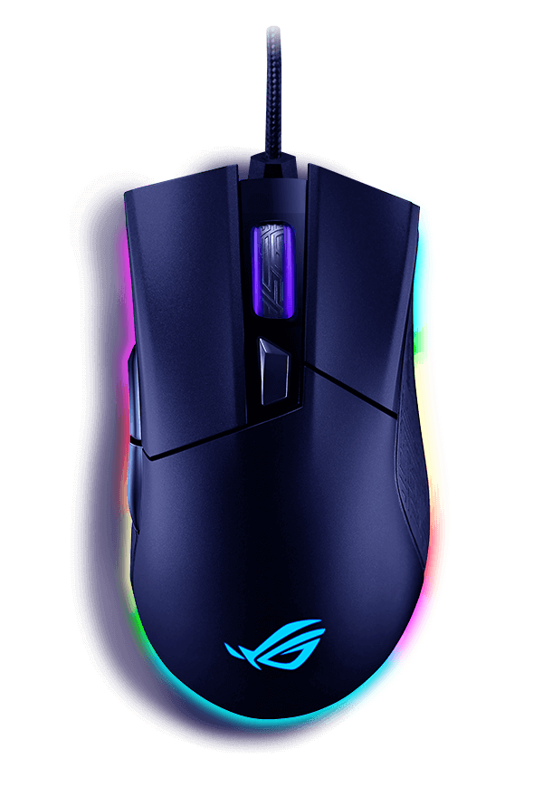 Gaming Wireless Mouse Asus ROG Gladius III AimPoint, 36k dpi, 6 buttons, 650IPS, 50G, 79g, Ergonomic, Push-fit socket, RGB, 2m, USB+2.4Ghz+BT, White