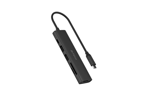 Docking Station A4Tech 8-IN-1, HDMI, USB3.0, USB2.0,  2xUSB-C, SD, MicroSD, LAN, PD100W, Aluminum