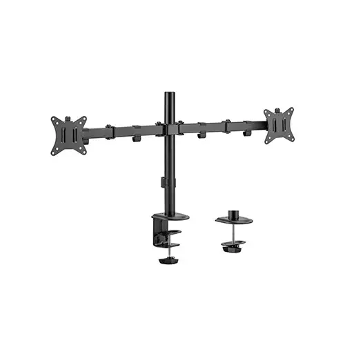 Table/desk 2-display mounting "MA-DA2P-01" Gembird (rotate,tilt,swivel),17”-32”,up to 9 kg,VESA:75x75,100x100