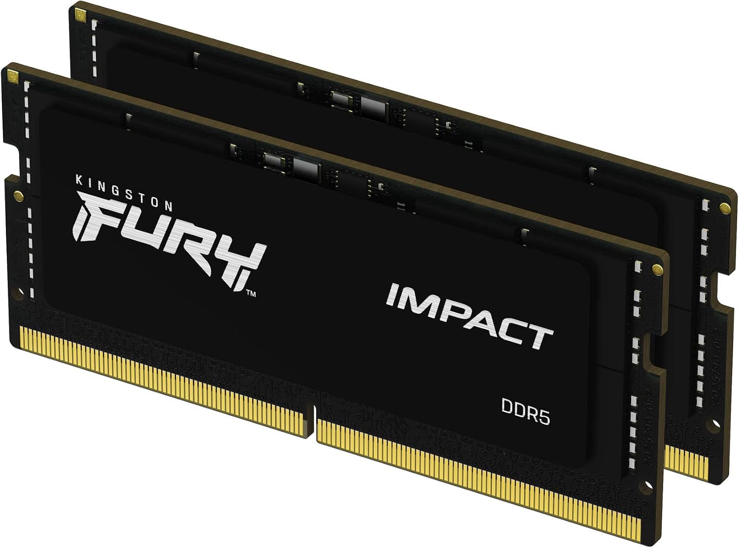 32GB DDR5-5600MHz SODIMM Kingston FURY Impact (Kit of 2x16GB) (KF556S40IBK2-32), CL40, 1.25V, Black