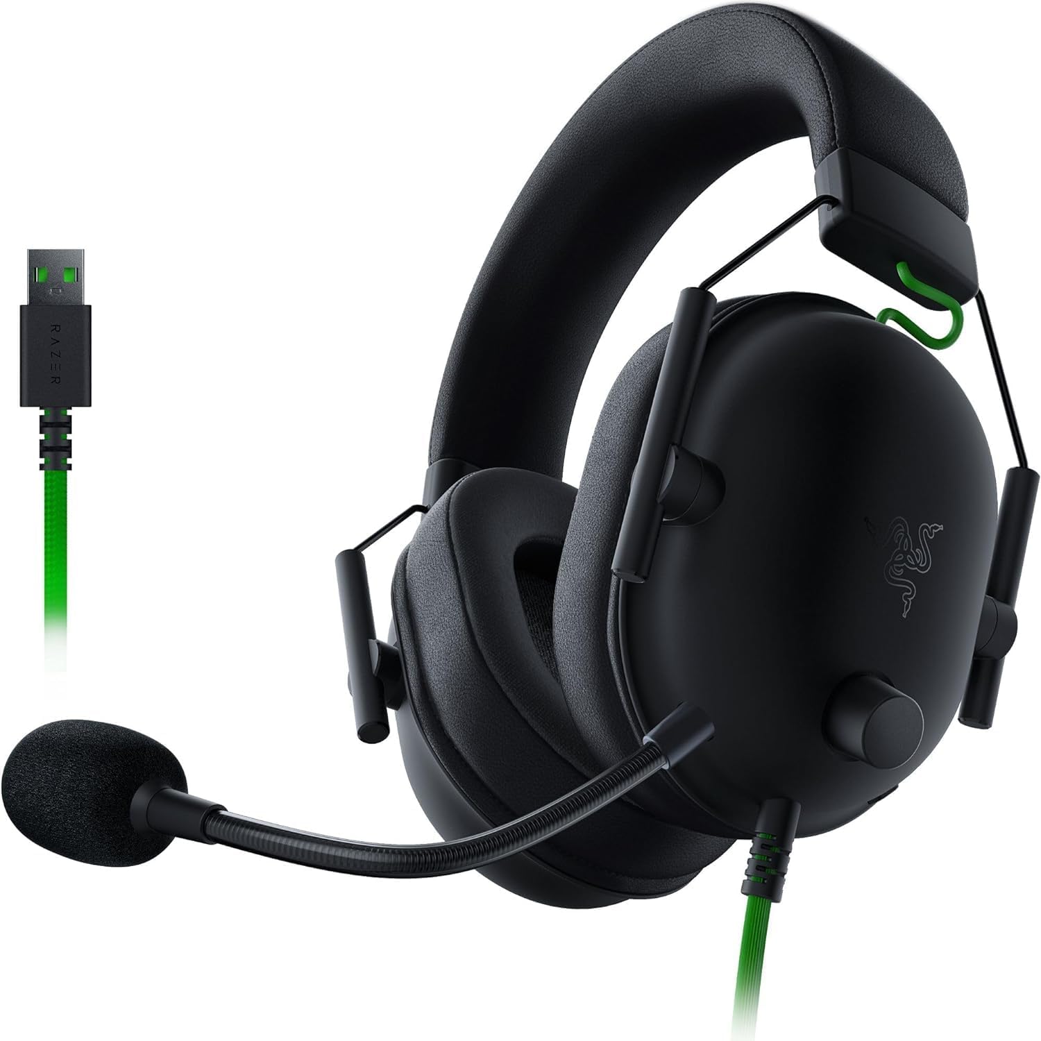 Gaming Headset Razer BlackShark V2 X, 50mm drivers, 12-28kHz, 32 Ohm, 100db, 240g, On-earcup control, Noise-Cancelling Mic, 7.1, 1.3m, 3.5mm, White