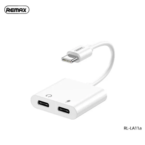 Audio Adapter Remax Type-C to Type-C & Type-C, RL-LA11a, White