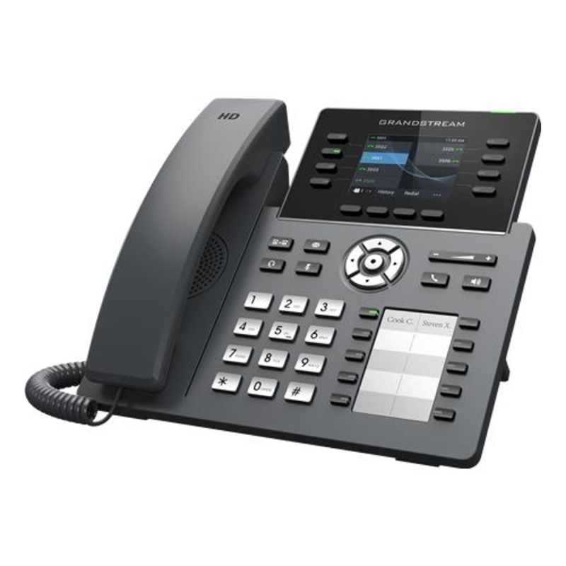 Grandstream GRP2634, 4 SIP, 8 Lines, 2.8" Color LCD, PoE, Wi-Fi, BT, USB, Black