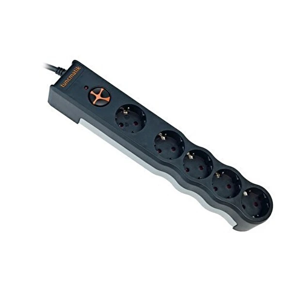 Surge  Protector Tuncmatik Powersurge 5 Sockets LI 1050 J Black 1,5 m