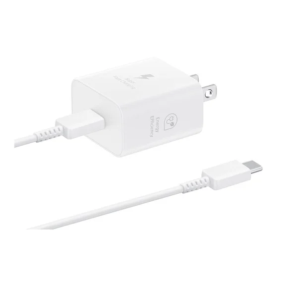 Original Sam. EP-T2510, Fast Travel Charger 25W PD (with cable), White