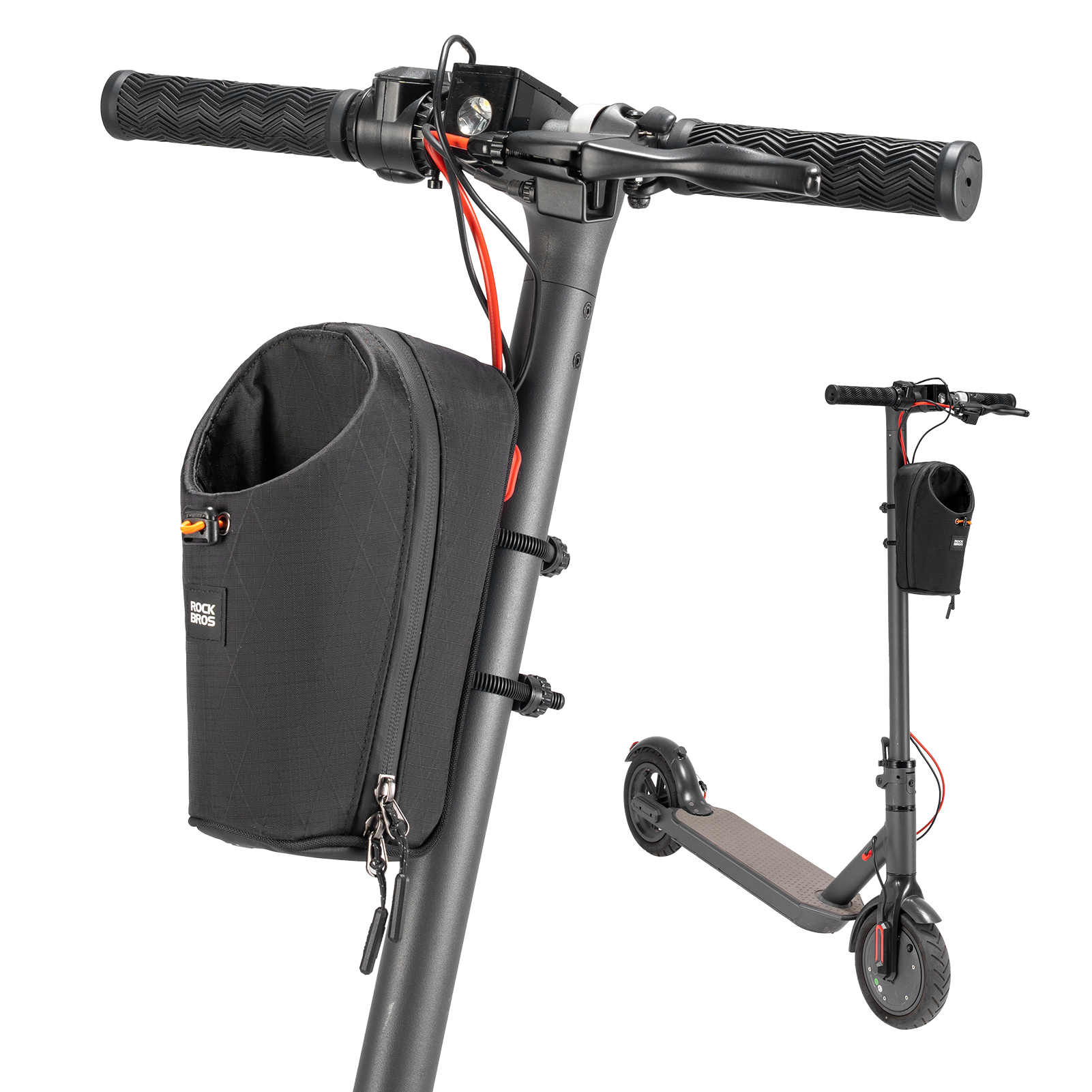 Bag For E-Scooter, Newrban, Handlebar Bag Vertical, Black