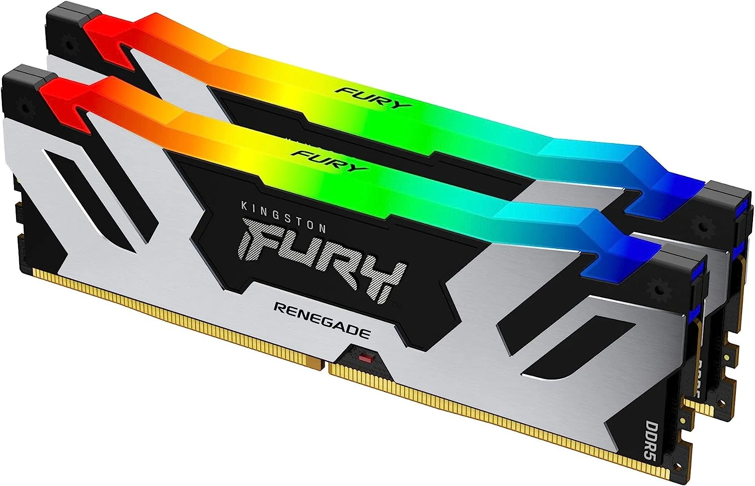 .96GB DDR5-6400MHz  Kingston FURY Renegade RGB (Kit of 2x48GB) (KF564C32RSAK2-96), CL32-39, 1.4V, Black/Silver