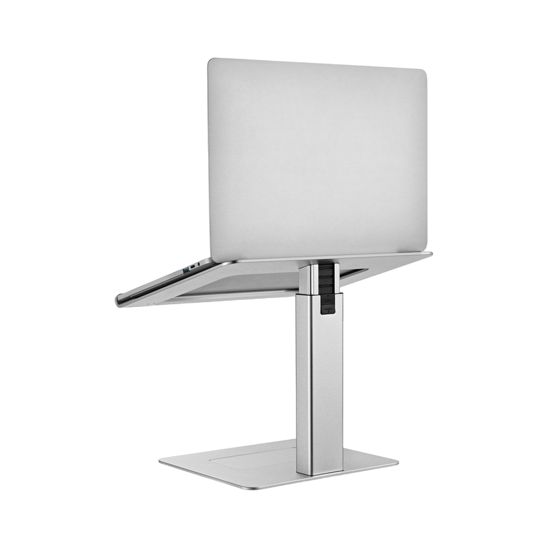 Notebook Riser Gembird NBS-D1-02, up to 15.6'', Aluminum, Silicone pad, up to 5kg, Height adjustment range: 225 ~ 380 mm, Silver