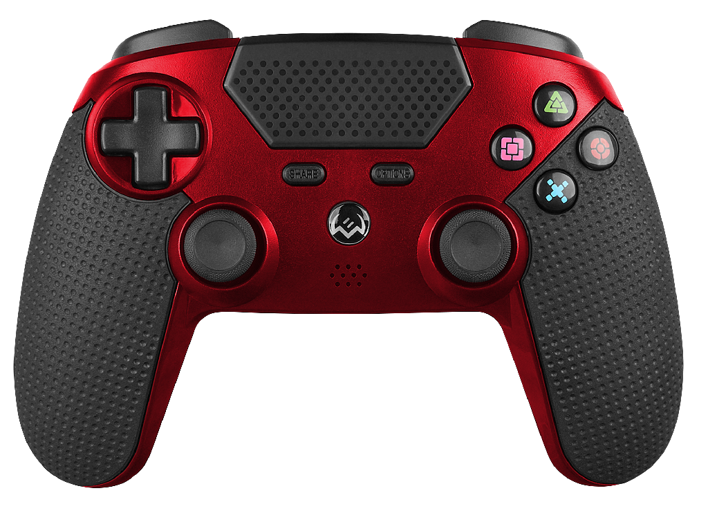 Wireless Gamepad SVEN GC-4040, 4 axes, D-Pad, 2 mini joysticks, 11 buttons, Vibration feedback, Touchpad, Gyroscope, 500mAh, 3.5mm, BT, Black/Red