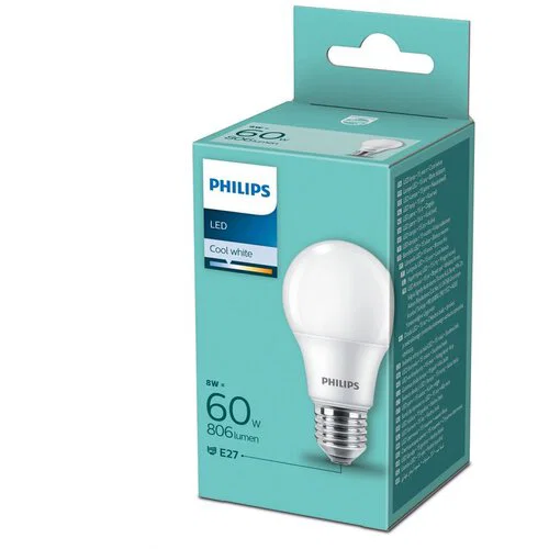 Lamp LED Philips 8W 60A E27 CW 230V FR ND 1PF/6
