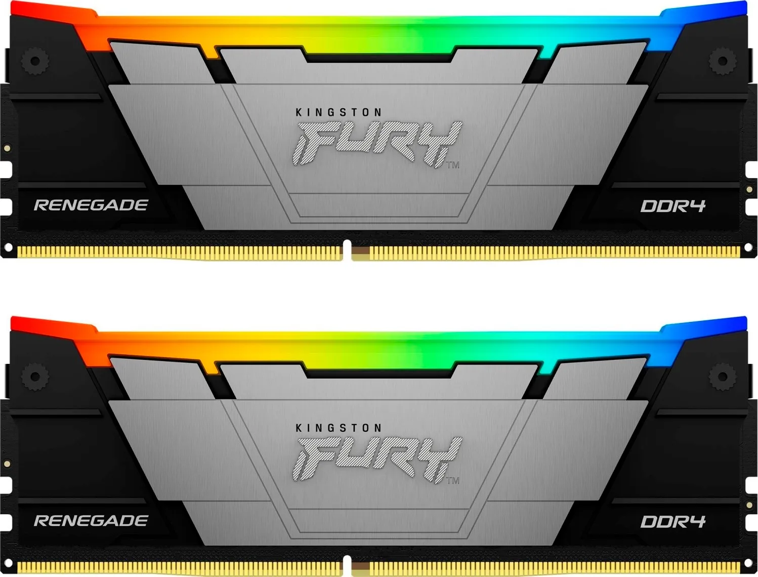 64GB DDR4-3600MHz Kingston FURY Renegade RGB (Kit of 2x32GB) (KF436C18RB2AK2/64), CL18, 1.35V, Blk