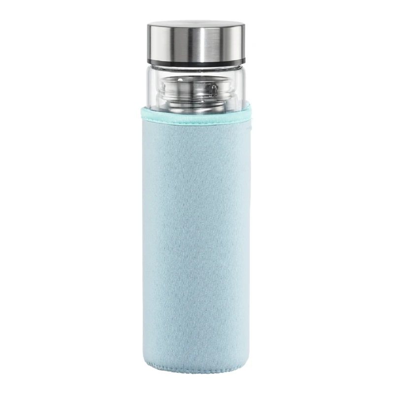 Xavax 181598, Drinking Bottle, 450 ml, Glass, Blue