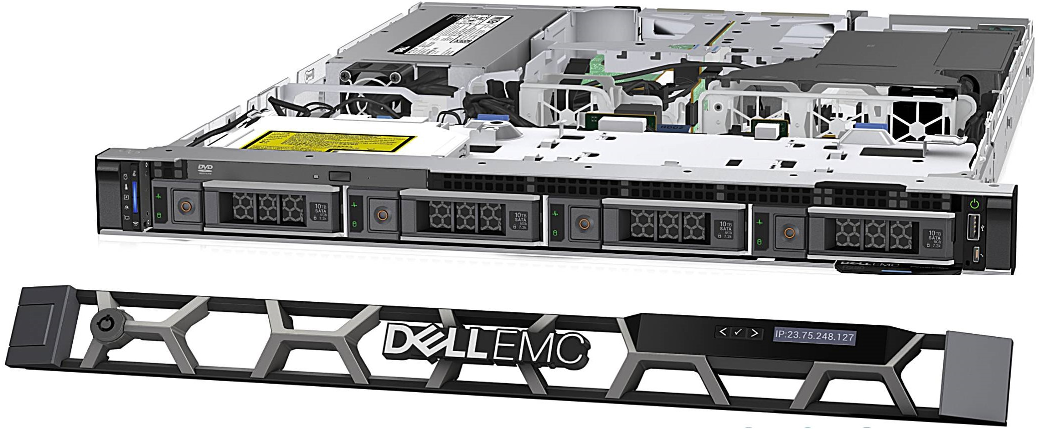 Dell PowerEdge R250 4x3.5" Xeon E-2314/16GB/2TB SATA/PERC H355/PSU 700W/IDRAC9 Bas