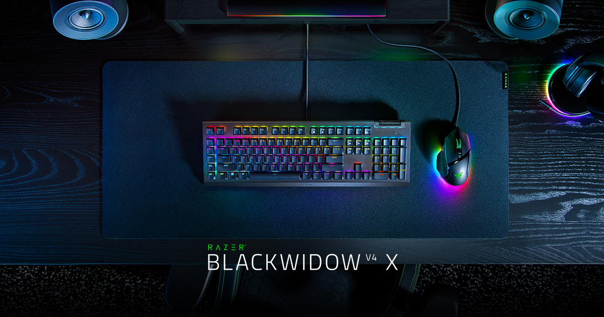 Gaming Keyboard Razer BlackWidow V4 X, Mechanical, Clicky SW, Aluminum, Macro, Digital Wheel, 6 Gaming keys, Doubleshot ABS, RGB, USB, EN, Black