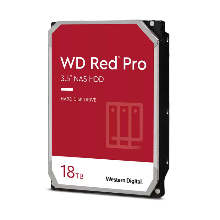 3.5" HDD 18.0TB-SATA-512MB Western Digital  "Red Pro (WD181KFGX)", NAS, CMR, 7200rpm, 2.5M (MTBF)