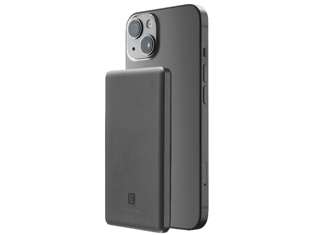 Wireless Power Bank Cellularline 5000mAh, MAG LITE, Dark Gray