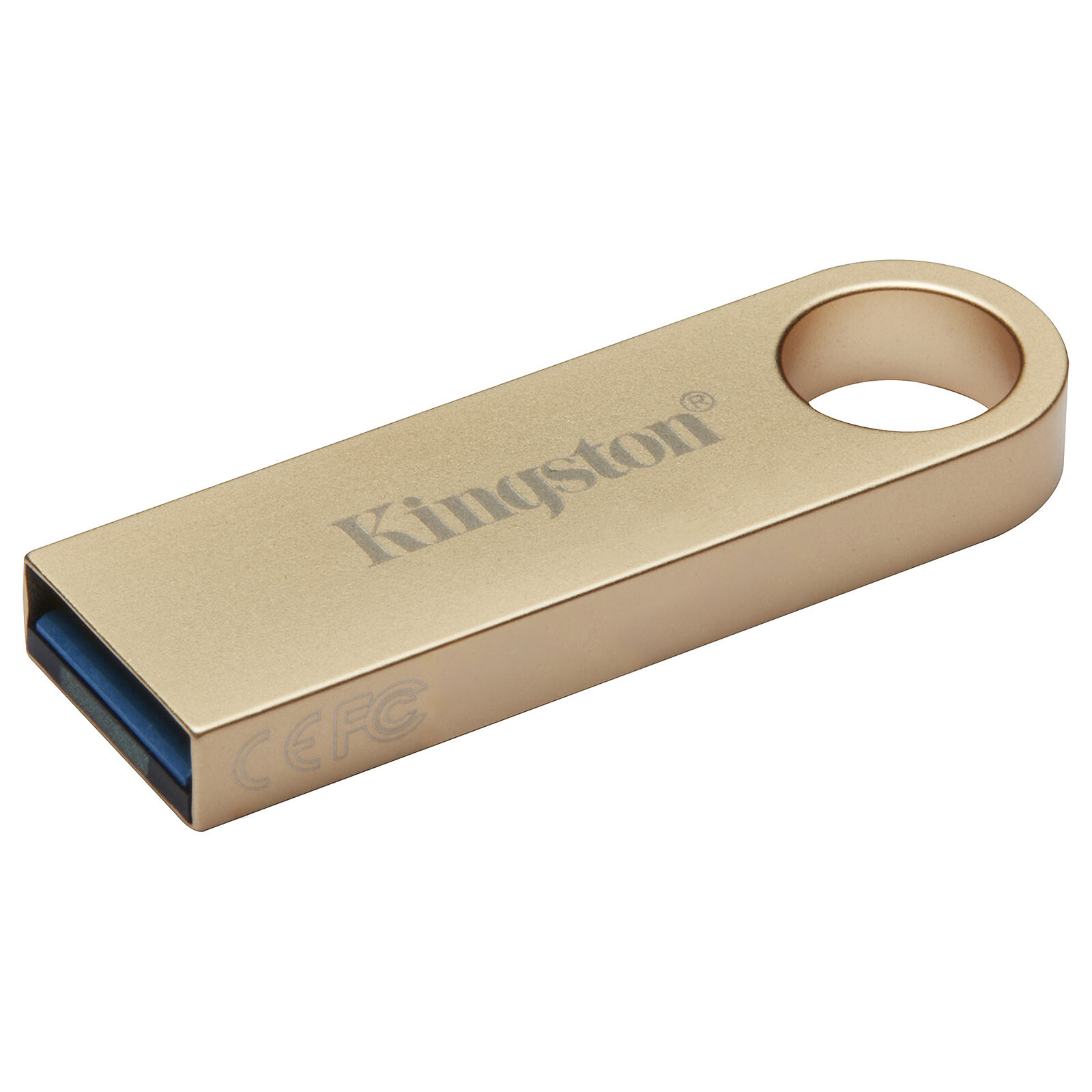 64GB USB3.2 Flash Drive Kingston DataTraveler SE9 G3 (DTSE9G3/64GB), Gold, Metal Case, Key Ring ( (R/W:220/100MB/s)
