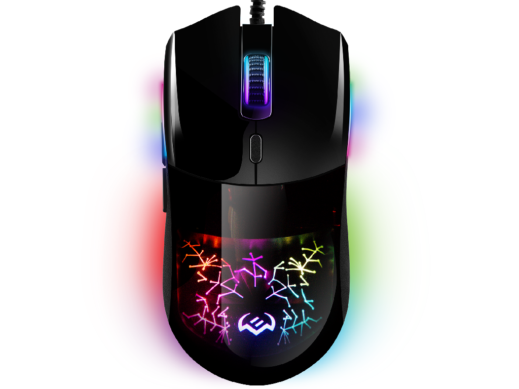 Gaming Mouse SVEN RX-G800, 200-7200 dpi, 6 buttons, 135g., Ambidextrous, Programmable, Built-in memory, RGB, 1.8m, USB, Black