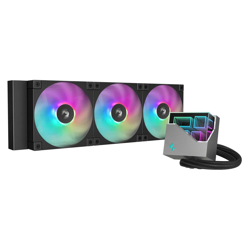 AIO Liquid Cooling Deepcool "LT360 ARGB" (<38.71dBA, 600-2400RPM, 72.04CFM, 3x120mm, ARGB, 1856g.)