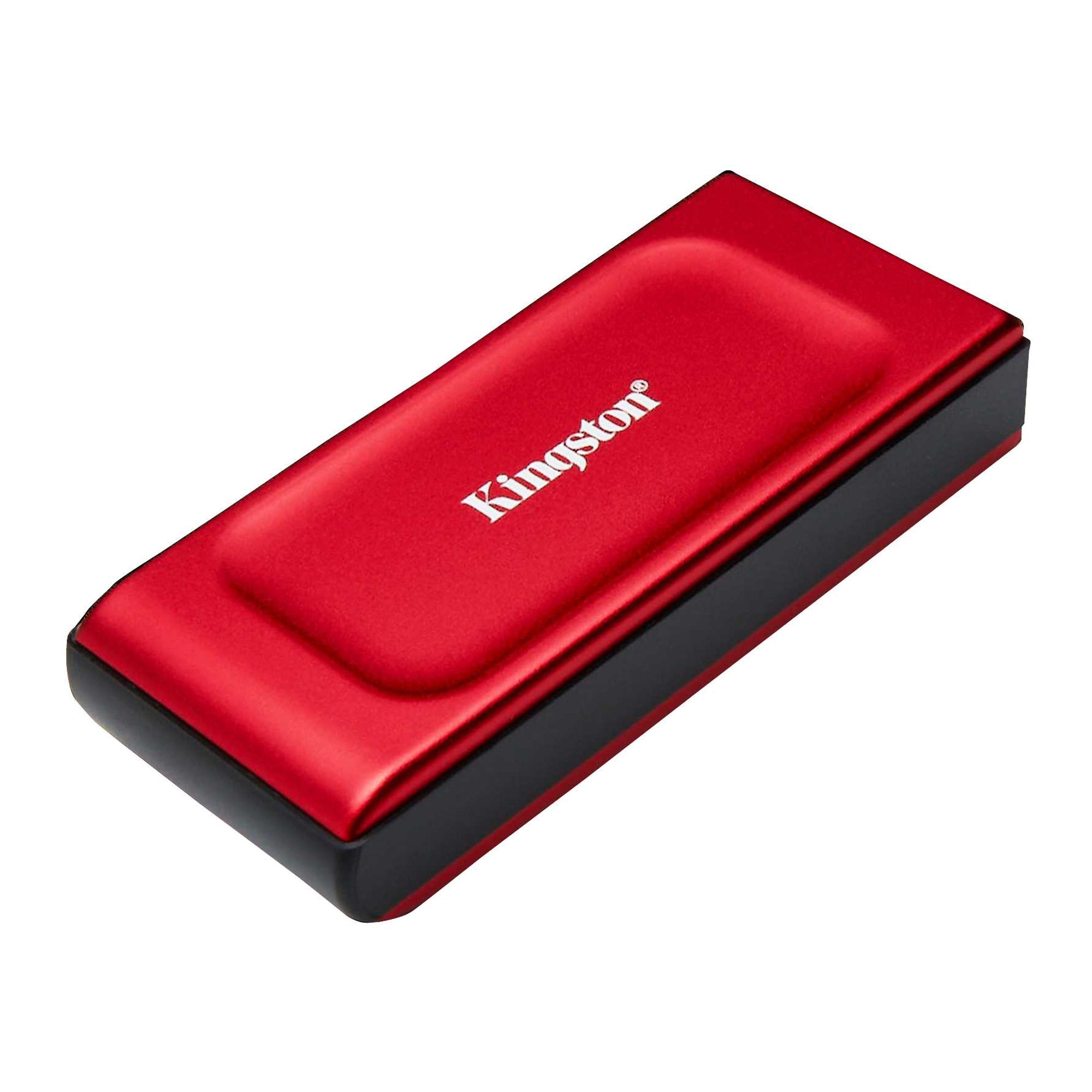 2.0TB Kingston External Portable SSD XS1000 Red, USB-C 3.2 (69.5x32.6x13.5mm, 28.7g, R/W:1050/1000 MB/s)