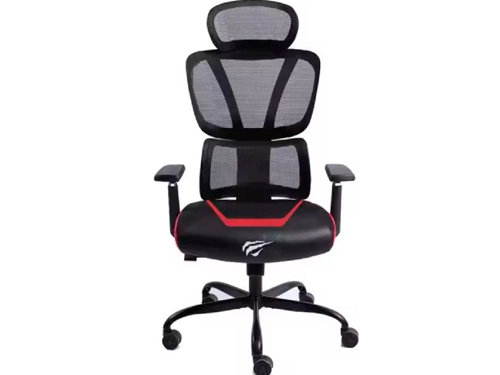 Gaming Chair Havit GC919, Ergonomic, Moving Waist, Mesh fabric, 3D Armrest, Black/Red