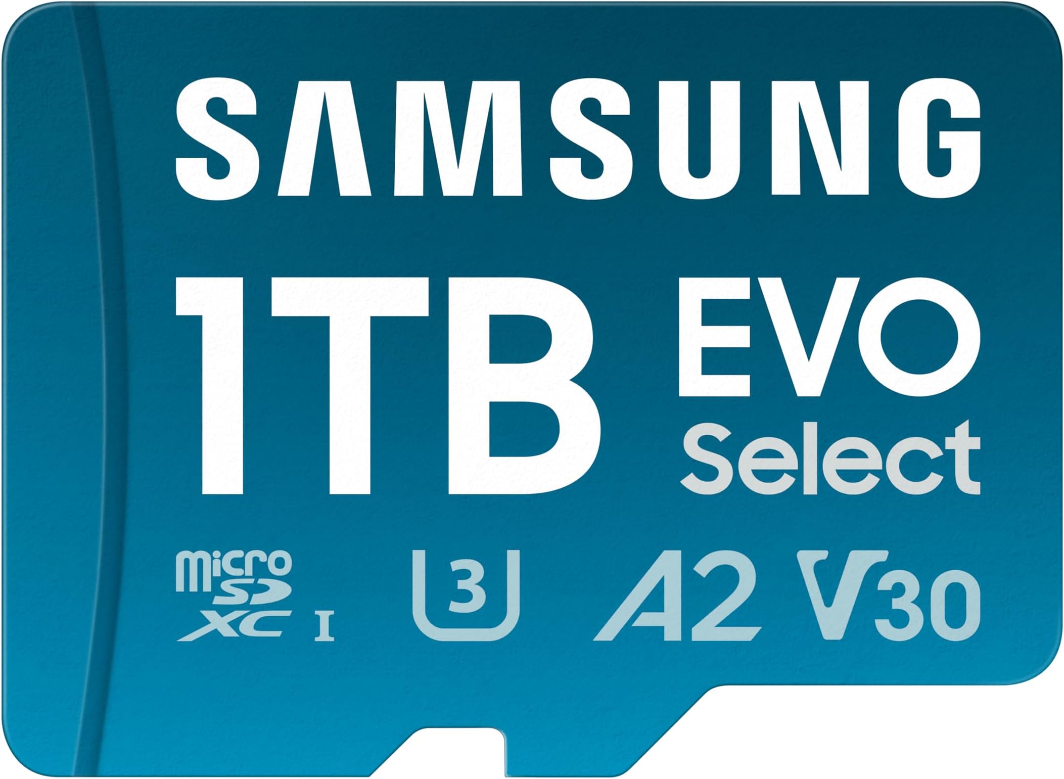 1.0TB MicroSD (Class 10) UHS-I (U3) +SD adapter, Samsung EVO Plus 2024 "MB-MC1T0SA" (R:160MB/s)