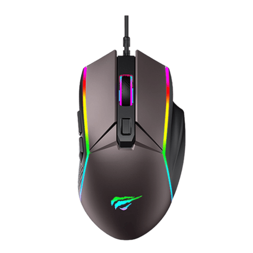 Gaming Mouse Havit MS1029, 1200-7200dpi, 6 buttons, Ambidextrous, RGB, 137g, 1.5m, USB, Pink
