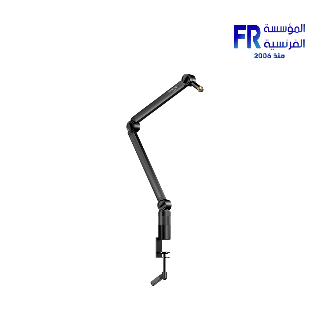 Boom Arm for Microphone HyperX Caster, Toolless adjustment, Built-In cable managemen, C-Clamp, Internal  spring-assisted movement, Black