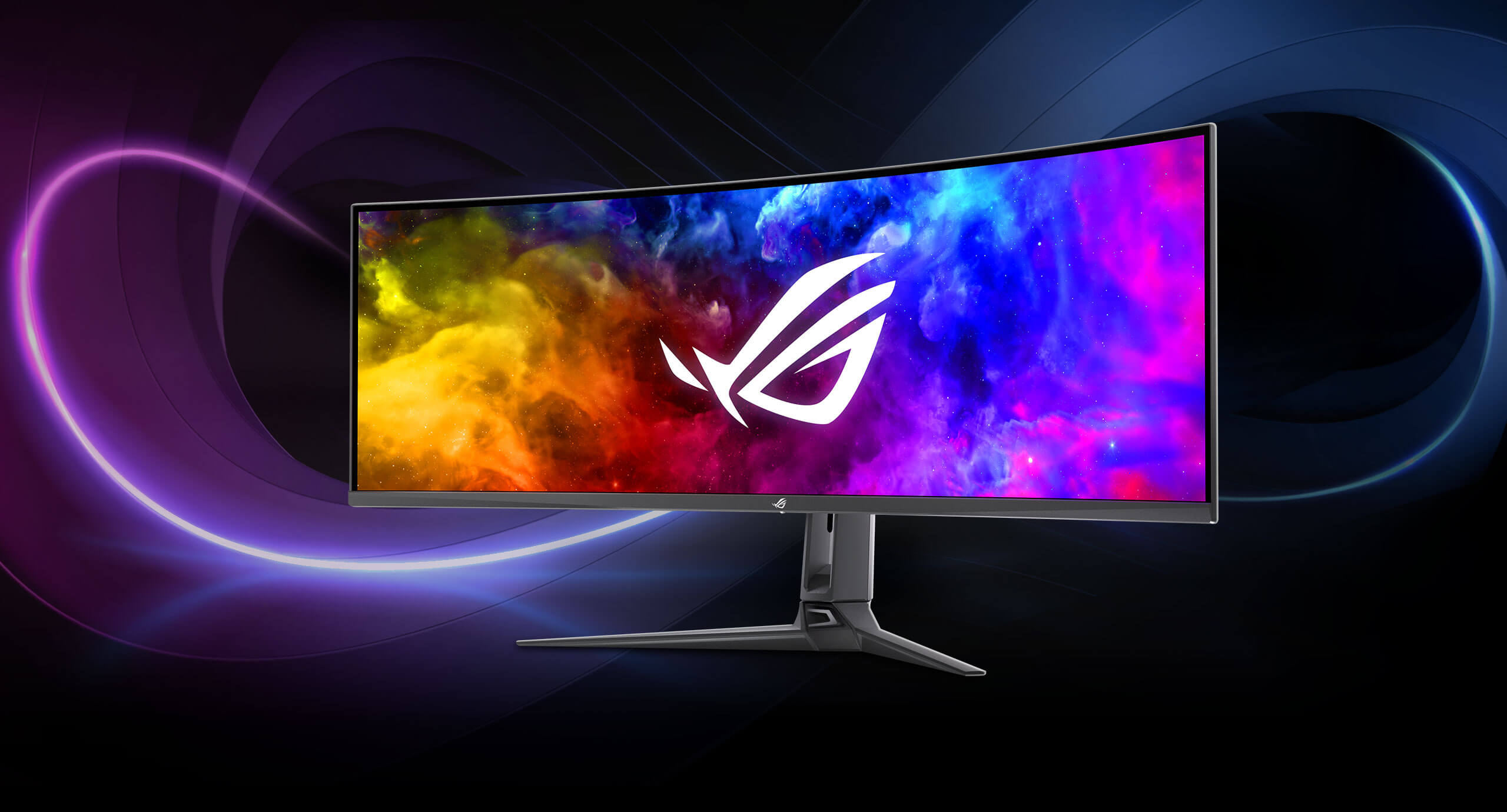 49" ASUS ROG Swift PG49WCD,Black,Curved QD-OLED,5120x1440,144Hz,G-Sync,0.03ms,1000cd,HDMI+DP+USB+TypeC