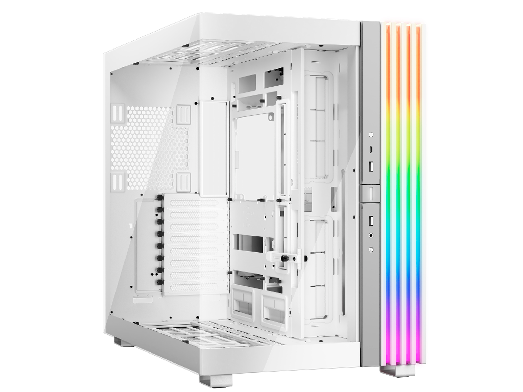 Case EATX be quiet! Ligh Base 900 DX, w/o PSU, ARGB strips & Hub, Front & Side Tempered Glass, DF, VGA holder, USB-C, 2xUSB3.2, 1x3.5", 4x2.5", White