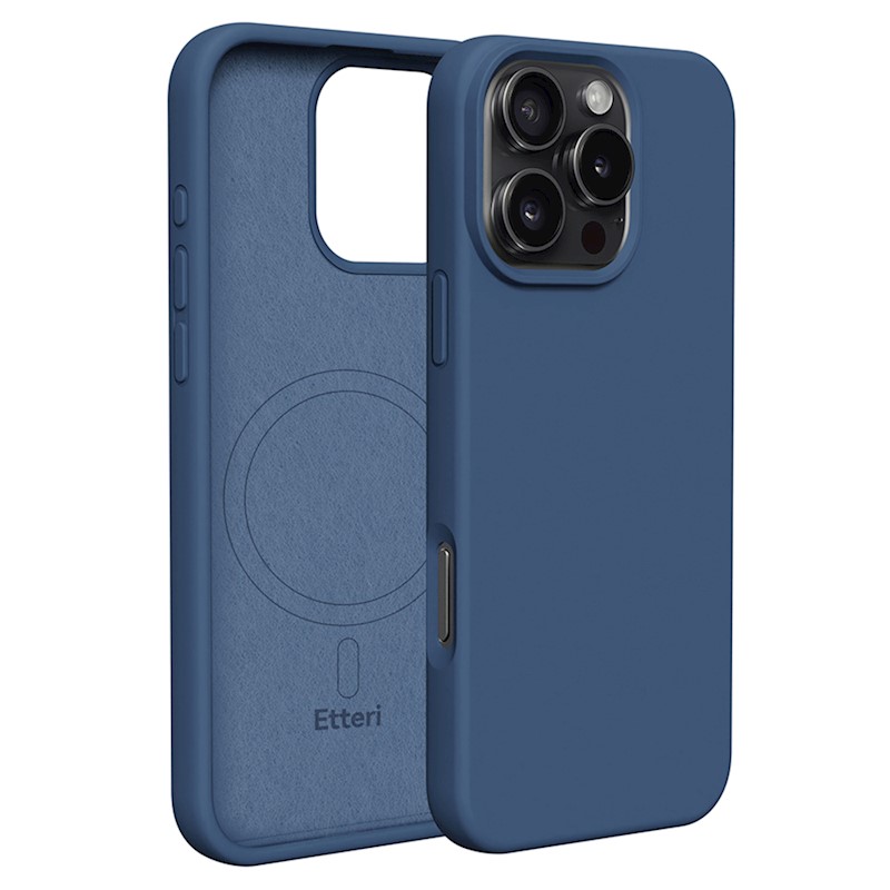 Etteri Apple iPhone 16, Silicone Mag case, Dark Blue
