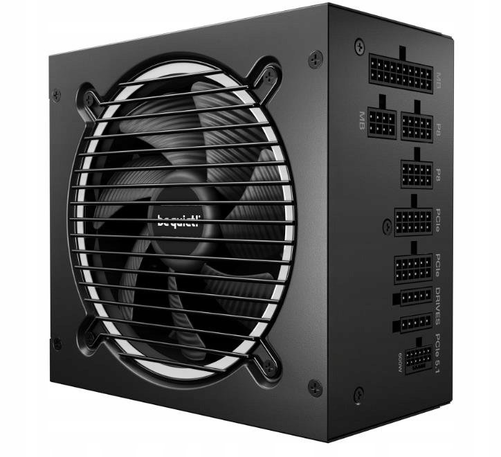 Power Supply ATX 750W be quiet! PURE POWER 12, 80+ Gold, 120mm, Active PFC, SR+LLC+DC/DC, ATX 3.1, PCIe 5.1, Flat cabels, Black