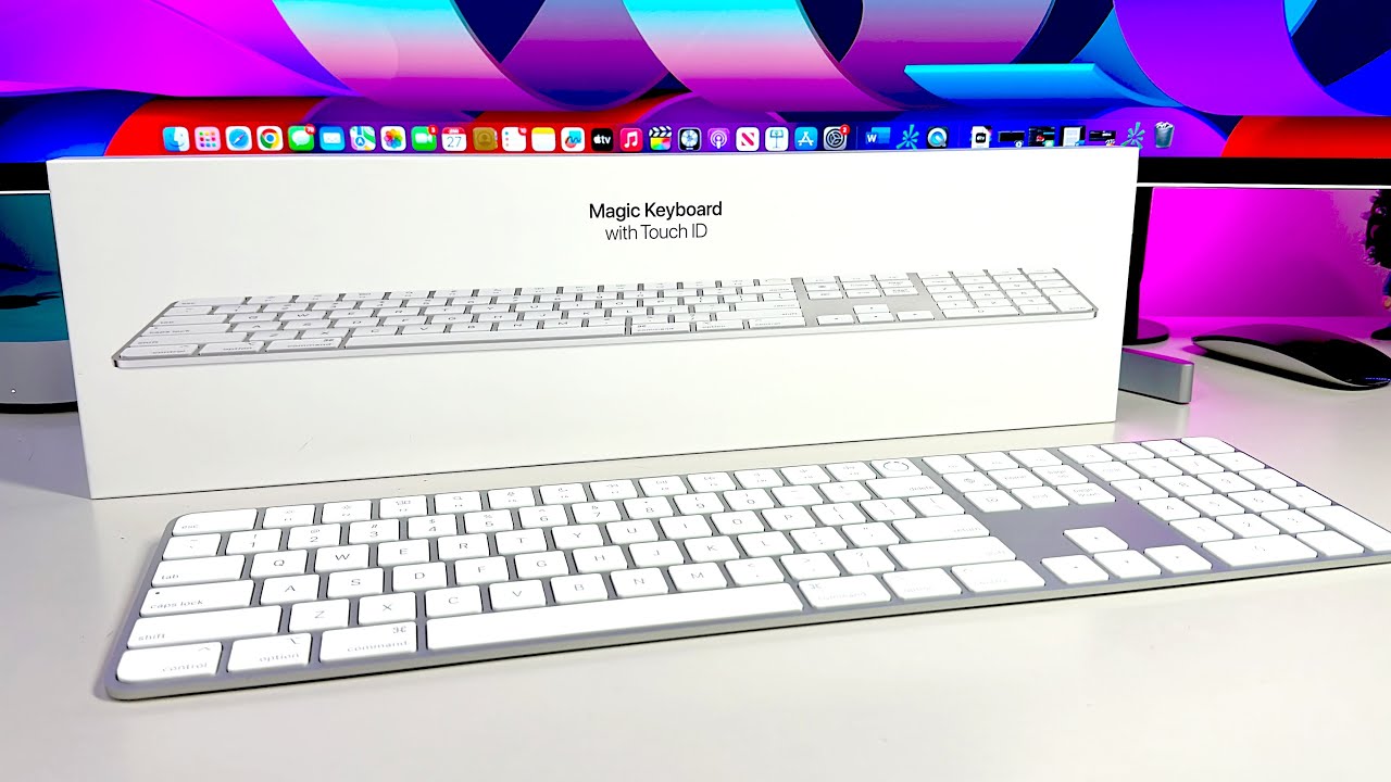 Apple Magic Keyboard with Touch ID for Mac models with Apple silicon - Russian (A3118), USB-C, White