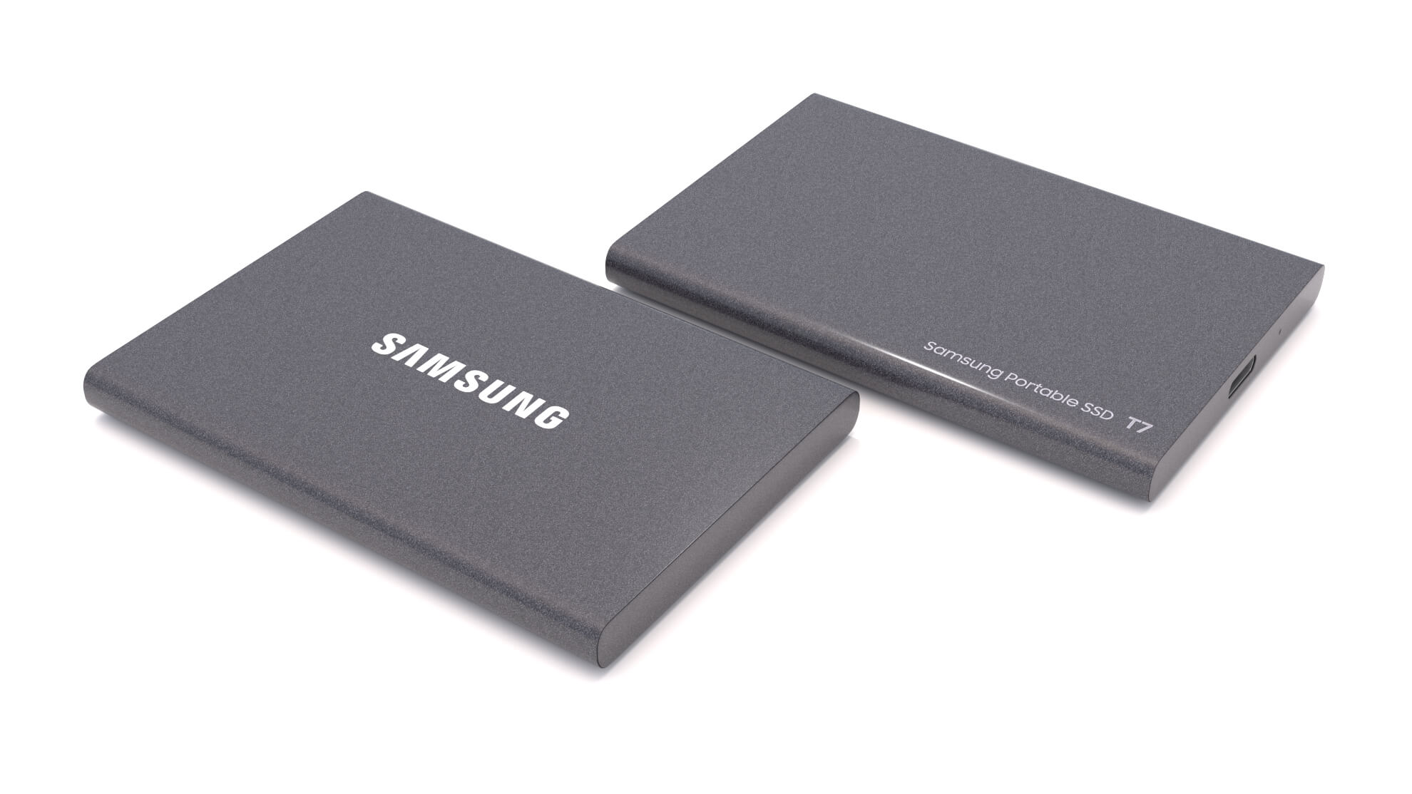4.0TB Samsung Portable SSD T7  Titan Gray, USB-C 3.1 (85x57x8mm, 58g, R/W:1050/1000MB/s)
