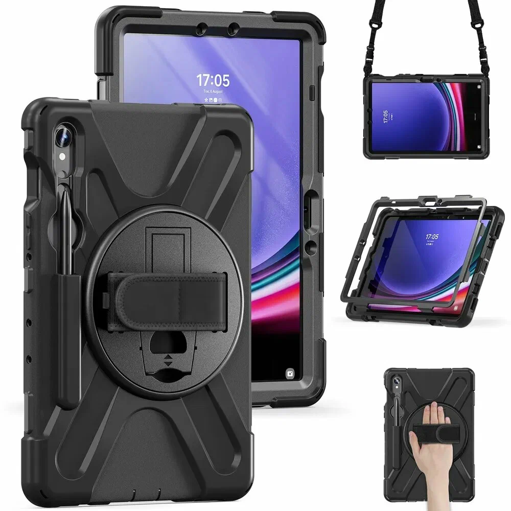 Cellular Samsung Galaxy Tab S9 FE/ S9/ S10 FE /S10 Lite, Stand Case, Black