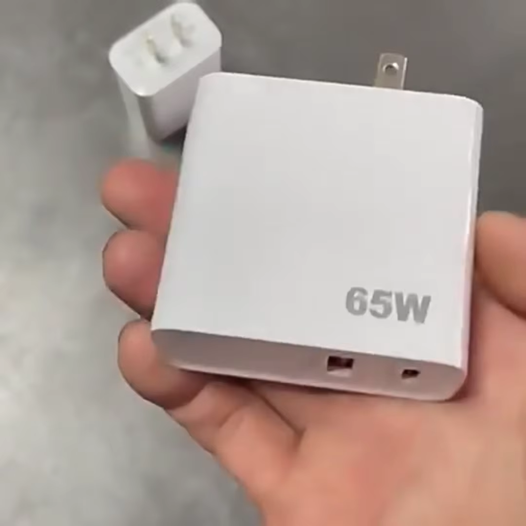 Wall Charger Xpower, Super Mini, 2 port, 65W PD USB-C + QC3.0 USB-A, White