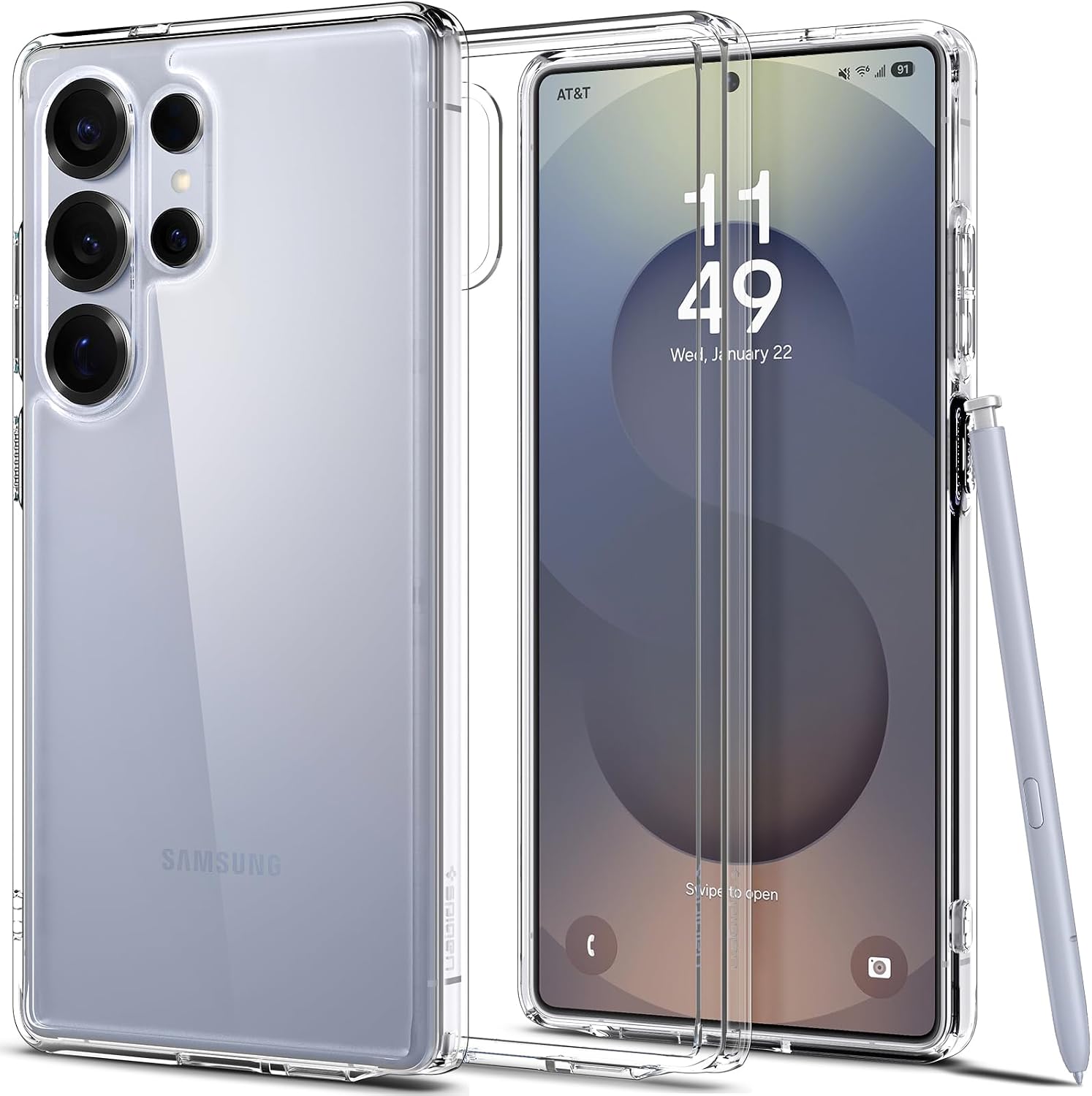 Spigen Samsung S25+, Ultra Hybrid, Crystal Clear