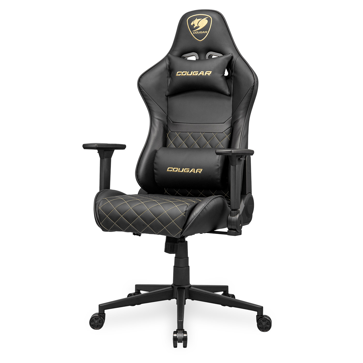 Gaming Chair Cougar Armor One V2 GOLD F Black/Gold, User max load up to 120kg / height 145-180cm