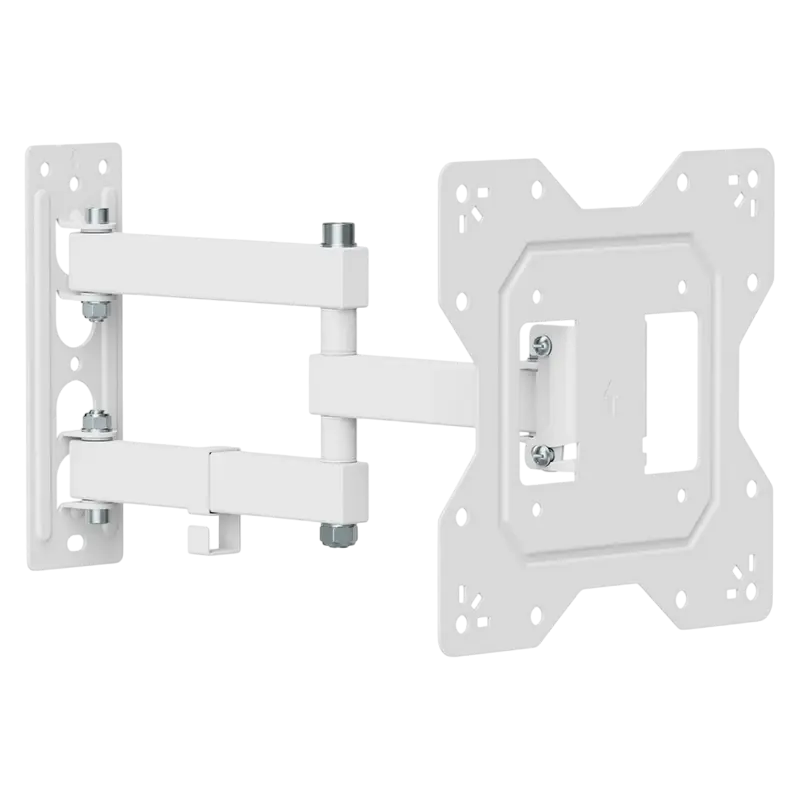 Wall Mount KIVI ''MOTION-223W'' White 23" - 43" Long Full Motion, max.30kg, VESA mm: up to 200x200mm