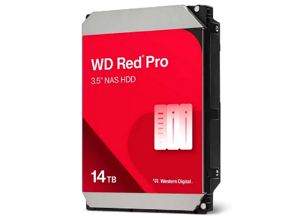 3.5" HDD 14.0TB-SATA-512MB Western Digital  "Red Pro (WD142KFGX)", NAS, 24/7, CMR, 7200rpm, 2.5M (MTBF)