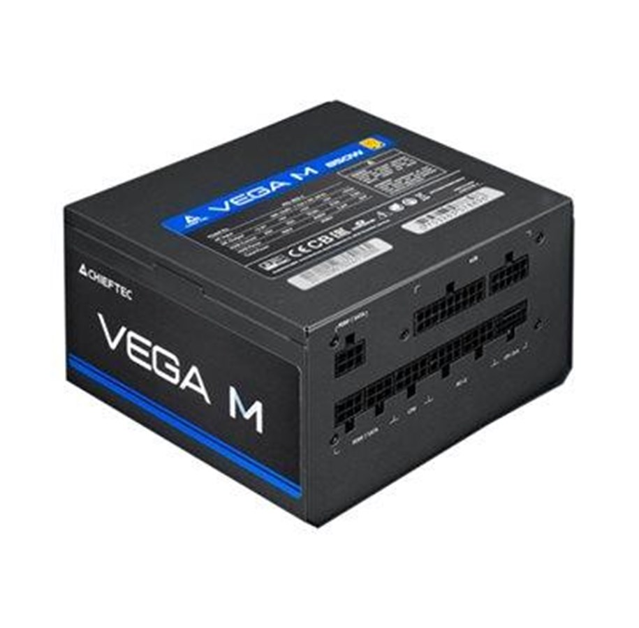 Power Supply ATX 750W Chieftec Vega M PPG-750-C, 80+ Gold, 135mm, Active PFC, Half-Bridge LLC+DC/DC, ATX 3.1, Full modular, Black