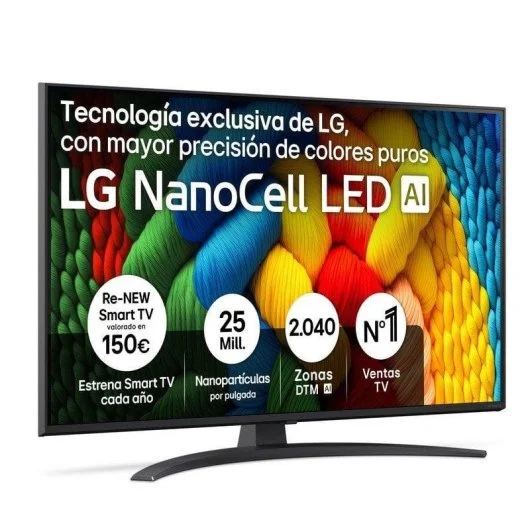 43" LED SMART TV LG 43NANO81A6A, Nanocell, 4K UHD, webOS, Black